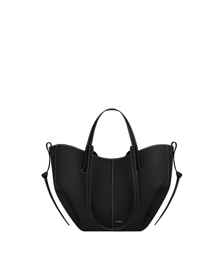 Cyme Mini Edition Textured Black with Ecru Stitching