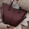 Cyme Tote Nano Edition Textured Black Cherry