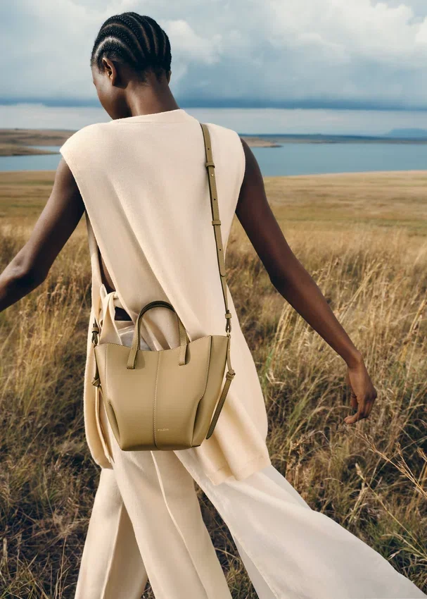 Cyme Tote Nano Edition Textured Smoky Olive