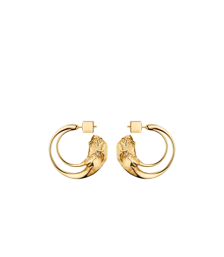 Eroz Hoop Earrings Edition 24 carat gold gilded