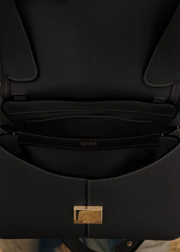 Mokki Edition Textured Black with Ecru Stitching