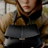 Mokki Mini Edition Textured Black with Ecru Stitching
