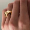 Éole Curled Ring Edition carat gold gilding