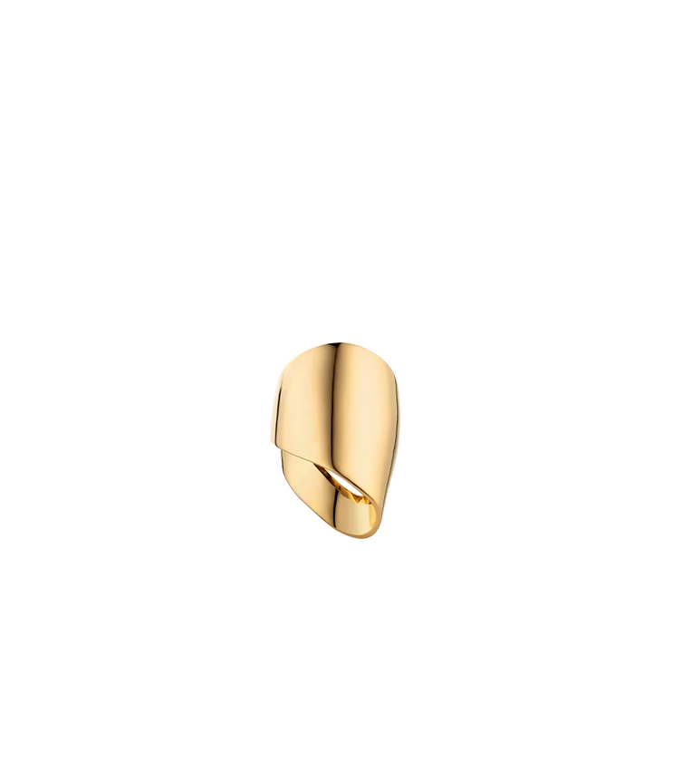 Éole Draped Ring Edition 24 carat gold gilded
