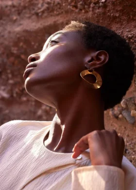 Éole Hoop Earrings Edition 24 carat gold gilded