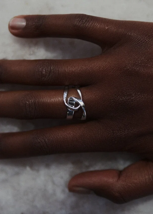 Éole Ring Edition Silver in rhodium plated brass