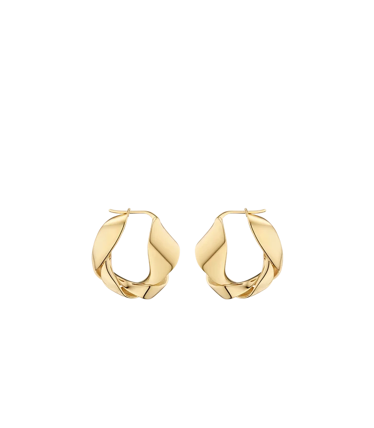 Éole Wavy Hoop Earrings Edition gilded