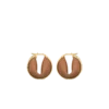Ormé Hoop Earrings Edition Gold Gilded with Camel Leather