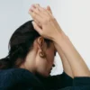 Ormé Hoop Earrings Edition Gold Gilded with Camel Leather