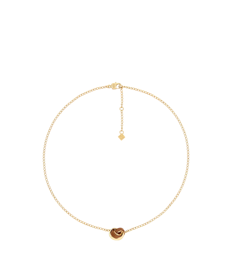 Ormé Necklace Edition Gold Gilded with Camel Leather