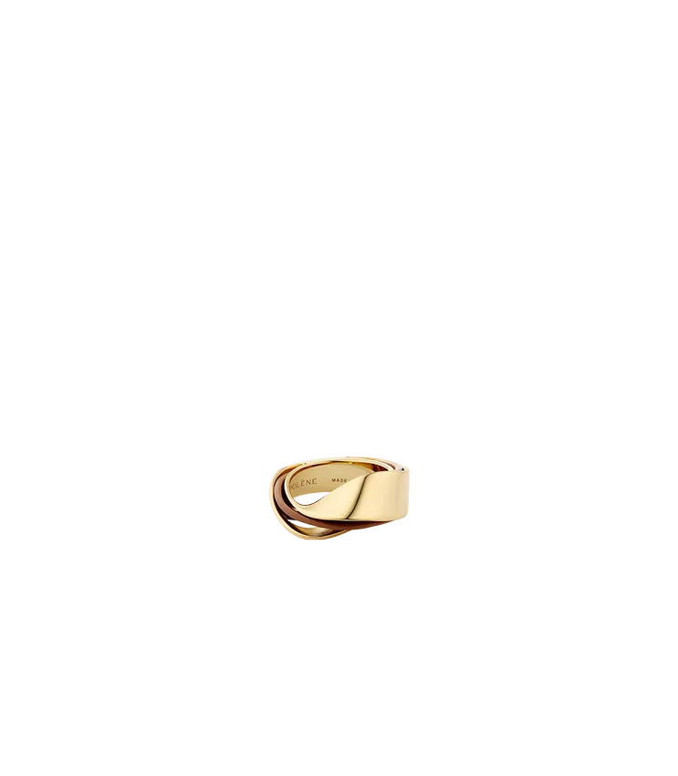 Ormé Ring Edition Gold Gilded with Camel Leather